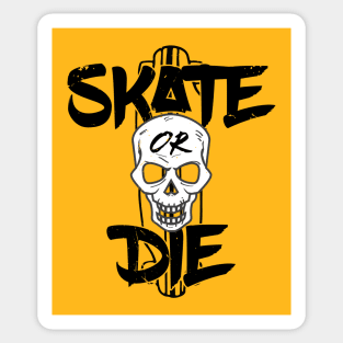 Skateboard And Skull 2 Sticker